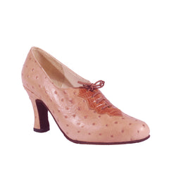 AN: Maestra: Victorian Brandy Blush | 3.0" 1940s | MED | Suede Sole | Limited Edition