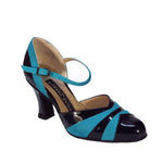 AN: Paseo: Turquoise Suede & Black Ice | 3.0" 1940s | MED | Suede Sole | Limited Edition