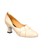 AN: Petalo: Ivory Leather | 2.5" Famosa | MED | Suede Sole | Limited Edition