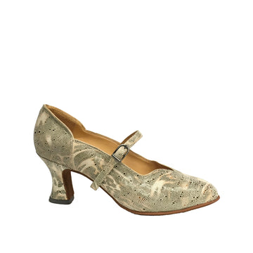 AN: Serafina Bala: Cream Camo-strich | 2.5" Famosa | MED | Suede Sole | Limited Edition