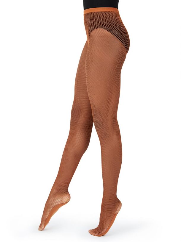 Capezio Pro Series Fishnet Tights SEAMLESS Nude #4: TOFFEE Available in  Extended Sizes