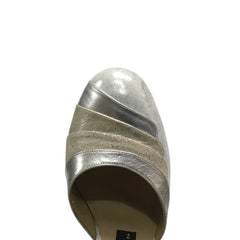 AN: Arena Fresca: Brushed Silver & Platinum | 3.0" 1940s | MED | Suede Sole | Limited Edition