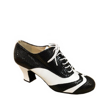 Begona Cervera: Zaragoza: Rombo Carbon &  Nieves Blanca | 2.5" Carrete | MED | Suede Sole | Limited Edition