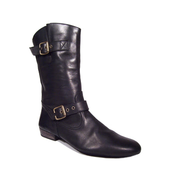 DelMago 1.0 Theatrical Boots: Easy Rider Flex: NY Black | 1.0" Fuerte | MED | Suede Sole