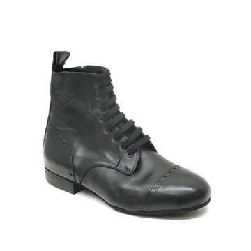 DelMago 3.0 Theatrical Boots: The Marauder: Serious Black  | 1.25" Tapered Ultralite | MED | Suede Sole