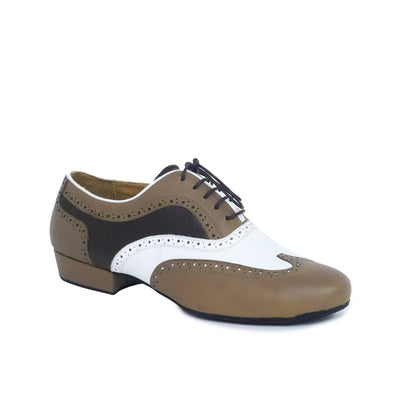 DelMago 2.0 Theatrical Shoes: The Juggler: Layered Mug of Latte | 1.0" Tapered | WIDE | Suede Sole | Limited Edition