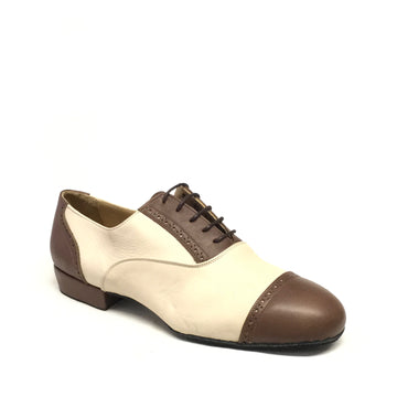 DelMago 2.0 Theatrical Shoes: Sorcerer's Apprentice: Charmer's Chocolate & Vanilla | 1.0 Standard Heel | Suede Sole | Medium | LIMITED EDITION