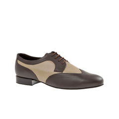 Diamant-Mens: Broderick Classic: Brown & Beige Python | .75" Standard | Extra WIDE | Suede Sole
