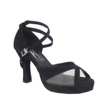 Kelaci: Duchess Platform: Black Suede | 3.5" SQ | MED