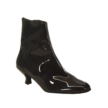 Maggies: FemBot-a-Bootie: Black Patent | 1.75" Kitten | MED | Suede Sole