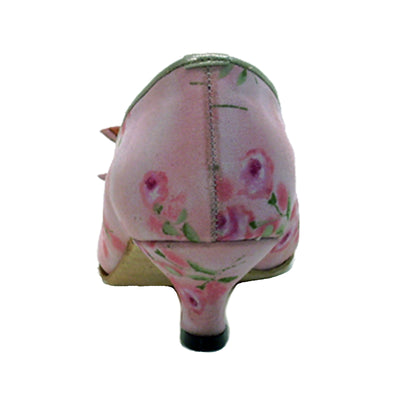 Maggies: Jersey Girl: Pink Floral V1 | 1.75" Kitten | MED | Suede Sole | Jersey Boys Original | Limited Edition