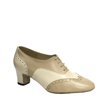 WTD: 230 Touring Co:: SwingWing: Beige & Bone Leather | 2.0" Squared | MED | Suede Sole