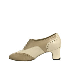 WTD: 230 Touring Co:: SwingWing: Beige & Bone Leather | 2.0" Squared | MED | Suede Sole