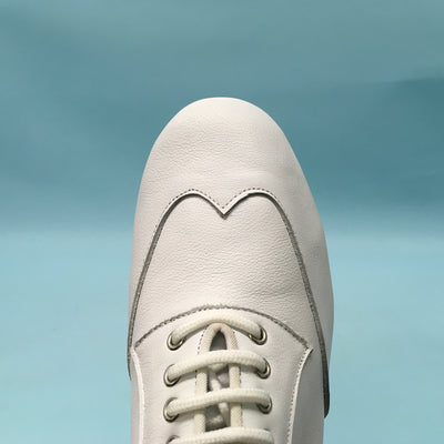 Mambo Shines-Mens: Azor Blanco FRESCO: White Leather | 1.0 Standard Heel | MED