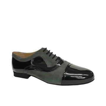 Nueva Epoca-Mens: La Plata Full Sole | Grey Suede & Black Ice | 0.5 Ultralite Standard Heel | Suede Sole | Medium | LIMITED EDITION