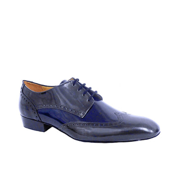 Nueva Epoca-Mens: Palermo Snip | Navy & Charcoal Ice | 1.0" Standard Heel | Suede Sole | Medium | LIMITED EDITION