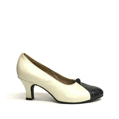 SLP: Shell Pump: Black & White | 2.0" Cutie | MED | Suede Sole | Limited Edition