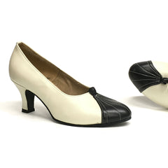 SLP: Shell Pump: Black & White | 2.0" Cutie | MED | Suede Sole | Limited Edition