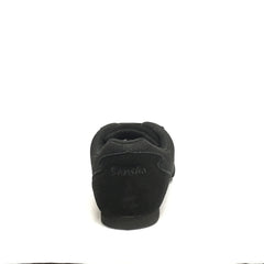 SANSHA: Salsette-1 V931M: Black Mesh/Black Suede