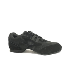 SANSHA: Salsette-1 V931M: Black Mesh/Black Suede