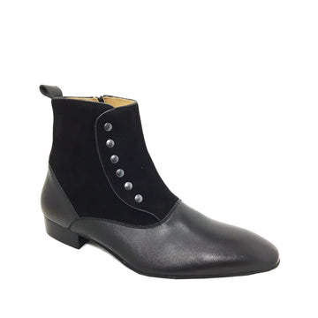 Werner Kern: MensBoots | Covent Garden (Chisel Toe): NY Black & Midnite | 1.2" Forte | MED | Suede Sole