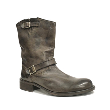 Werner Kern: MensBoots | Route B500: Oil-Rubbed Brown | 1.0" Standard Stacked | MED | WELTED HARDSOLE