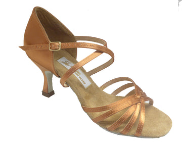 Aida: Karina ST: 2.5" Flare | Tan Satin | WIDE