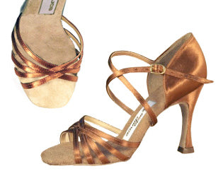 Aida: Karina ST: 3.0" Flare | Tan Satin | WIDE