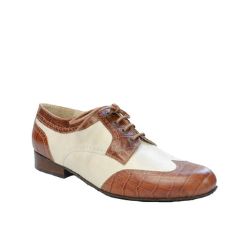 AN-Mens: Caballero: Malted Vanilla ChocoCroco | 1.25" Marcado | MED | Suede Sole | Limited Edition