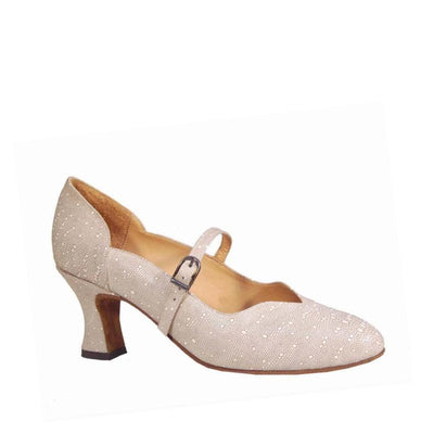 AN: Serafina: Vintage Taupe Ostrich | 2.5" Famosa | MED | Suede Sole | Limited Edition