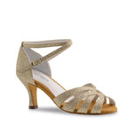 Anna Kern: Arche | Champagne Sparkle | 2.5" Flare | MED | Suede Sole