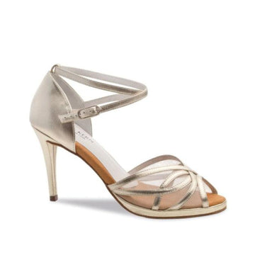 Anna Kern: Mount Electra Platinum Leather | 3.25" Stretto Heel