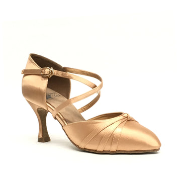 DanceClub: Womens Smooth SC7905 | London Peach Satin: 2.5" Flare