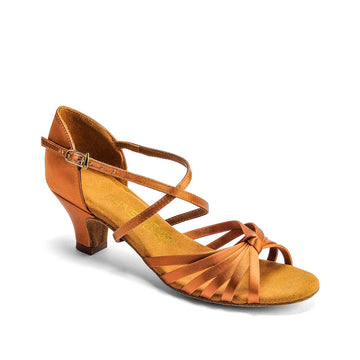 Dansport: Kitty: Tan Satin | UP TO 7UK only | 1.5" Junior Heel