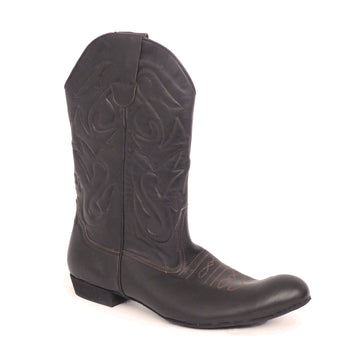 DelMago 2.0 Theatrical Boots: Cowboy Boot: Dark Chocolate Leather | 1.2" Forte | MED | Suede Sole