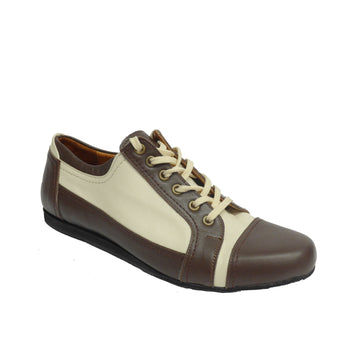 DelMago 2.0 Theatrical Shoes: The Telesporter | Chocolate & Cream | .75" Wedge | Medium | Suede Sole | Limited Edition