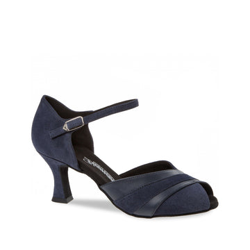Diamant: Vivien: Indigo Suede & Leather | 2.5" Latino Flare | MED