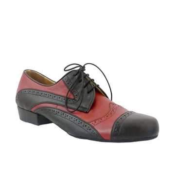 DelMago 2.0 Theatrical Shoes: The Magician: Serious Black & Red | 1.0 Standard Heel | Suede Sole | Medium | LIMITED EDITION