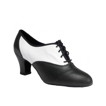 Freed: Roma: Black & White Leather/Nubuck | 2.0" Shaped | WIDE - SPECIAL ORDER ONLY