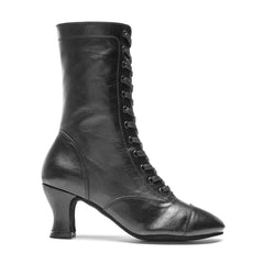 Rumpf: The Cambridge Boot: NY Black | 2.5" Le Roi | MED | Suede Sole | Side Zipper