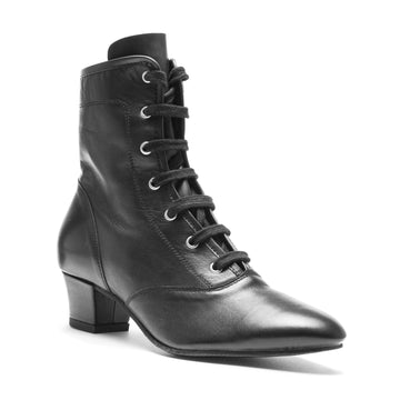 Rumpf: The Parade Boot: NY Black | 1.5" Steady | MED | Dancer's Rubber Sole | NO Side Zipper - Full Sizes Only