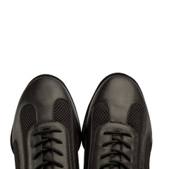 Supadance: Unisex Dance Sneaker S8910 | Black Leather/Mesh Split Suede Sole