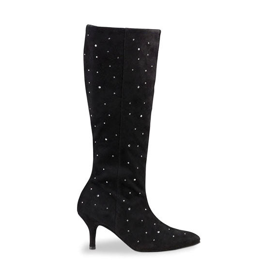 Anna Kern: Andromeda Boot | Midnite Suede with Rhinestones | 2.5" Aria | MED | Suede Sole