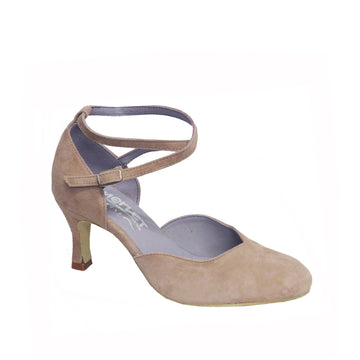 MERLET: Cloe - Barely Blush Suede | 2.5" Jolie Flare