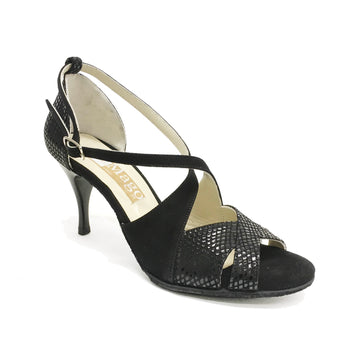 DelMago Talons 2.0: TaDah: Midnite Black Mamba | 2.5" Diosa | Med | Suede Sole | Limited Edition