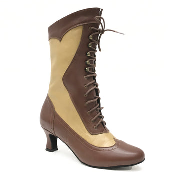 RUMMOS: Escandalosa: Brown & Beige Leather | Medium | 2.25" Piccola