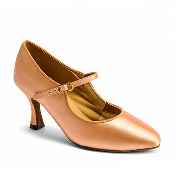 Dansport: Babette: 2.5" Flare | Empire Peach Satin