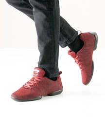 Anna Kern: Mercury Dance Sneaker | Black & Red | 0.3" Rubber Split Sole
