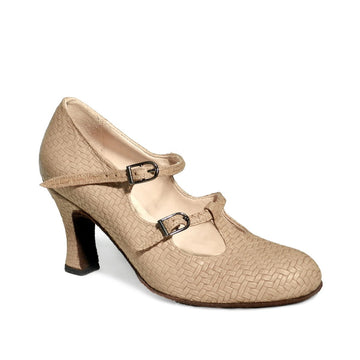 AN: La Nina Fresca: Mocha Wicker | 3.0" 1940s | MED | Suede Sole | Limited Edition