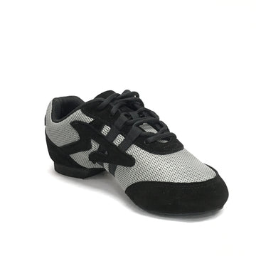 SANSHA: Salsette-1 V931M: Grey Mesh/Black Suede